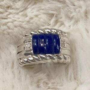 Lapis Diamond Ring